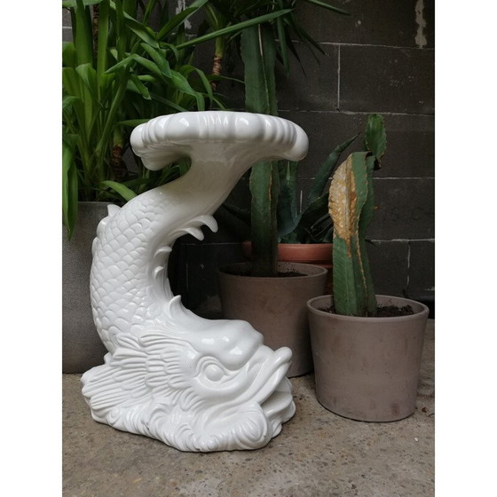 Image 1 of Vintage-Delphin-Statue aus Keramik, 1970