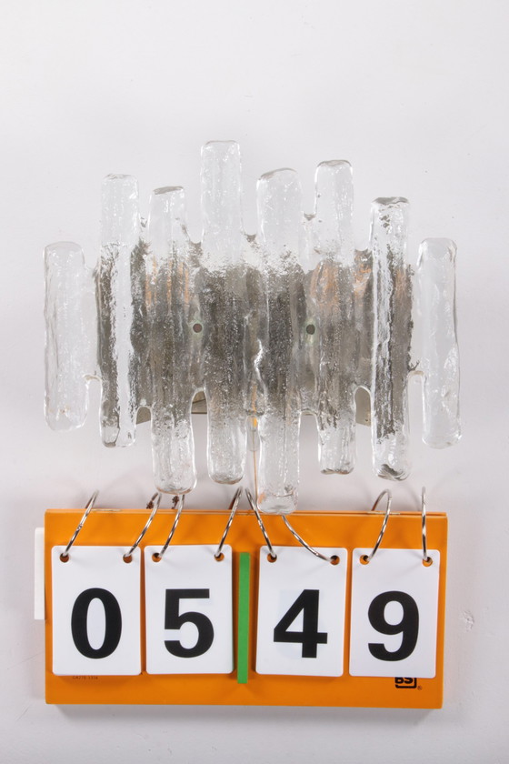 Image 1 of Große Wandleuchte aus Glas von J.T. Kalmar, 1960er Jahre