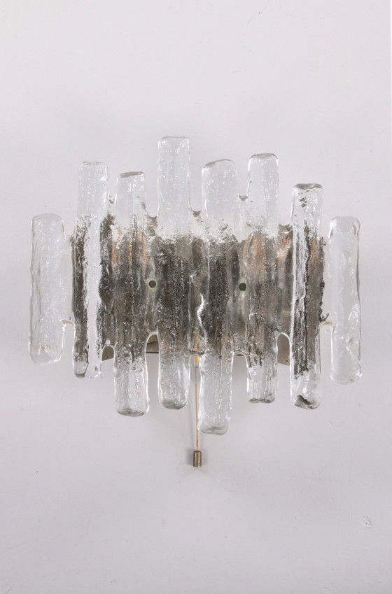 Image 1 of Große Wandleuchte aus Glas von J.T. Kalmar, 1960er Jahre