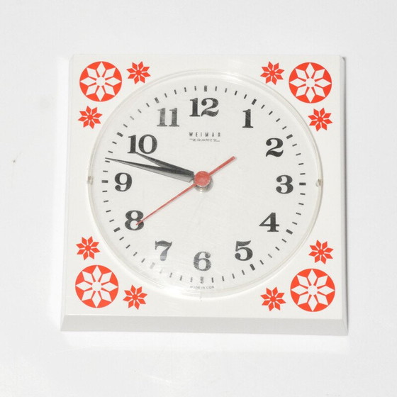 Image 1 of Vintage Wanduhr von Weimar, Deutschland 1970er