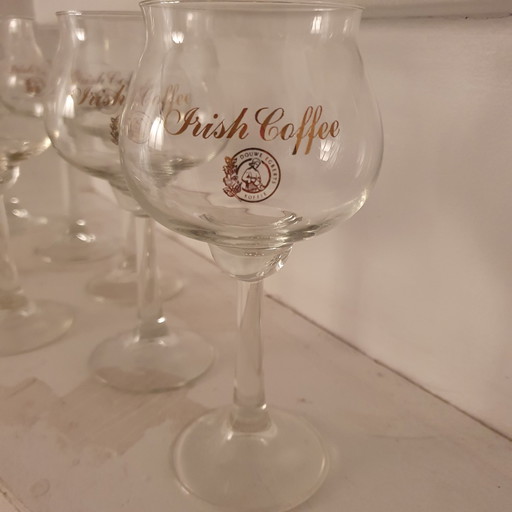  70 S Irish Coffee Gläser Douwe Egberts Gold Aufdruck Hoch