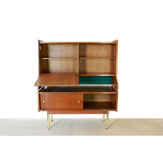 Image 1 of Skandinavisches Sideboard aus massivem Teakholz und Messing 1950er Jahre