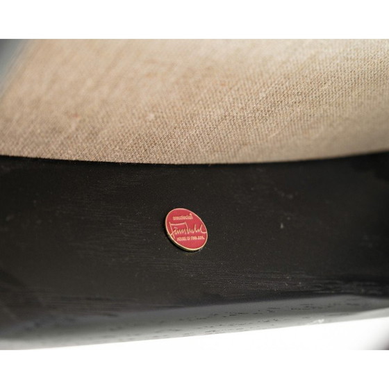 Image 1 of Schwarz lackierter Eichenholzstuhl Modell 108 von Finn Juhl