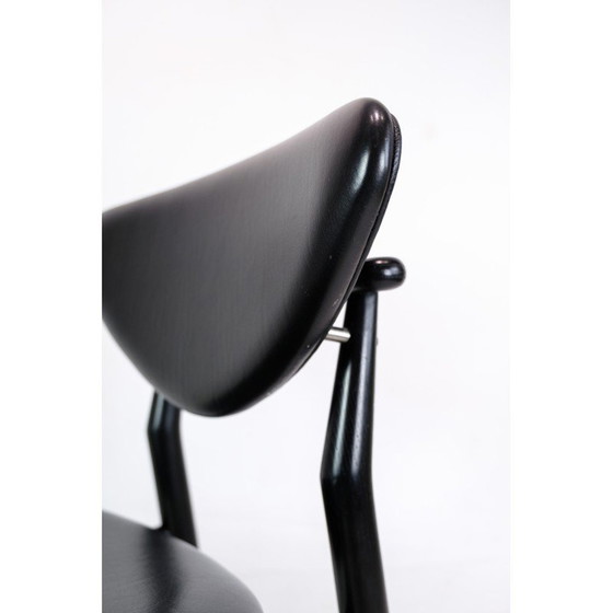 Image 1 of Schwarz lackierter Eichenholzstuhl Modell 108 von Finn Juhl