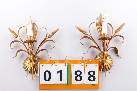 Image 1 of Hans Kogl Vintage Set Wandleuchten Regency Stil, 1970 Deutschland