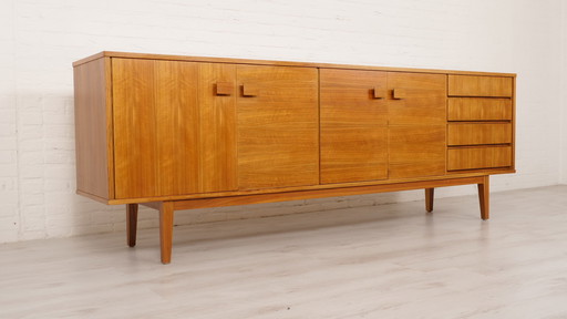 Vintage Sideboard | Holzgriffe | Walnuss | 240 cm