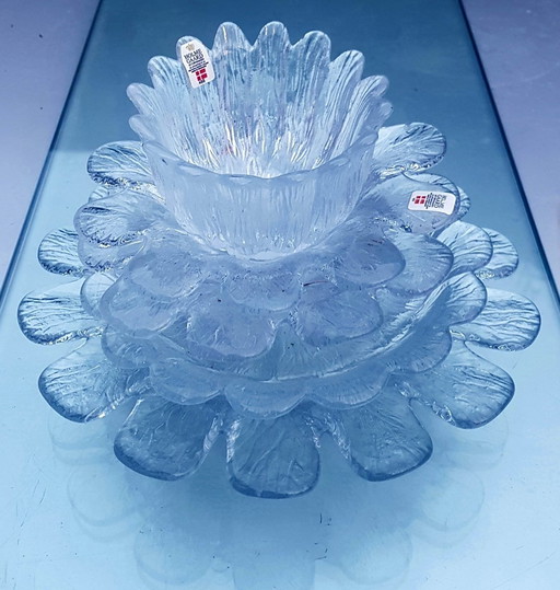 4X Blumenförmige Schalen von Holmegaard, 1970er Jahre