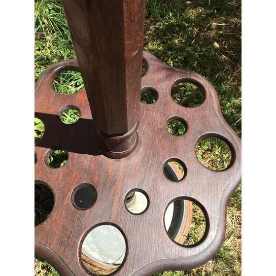 Image 1 of Vintage-Garderobenständer aus Eiche und Zink