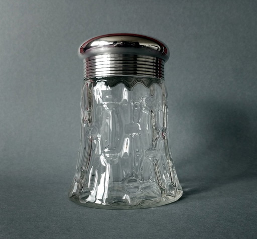 Koloman Moser 'Meteor' Teedose mit Glasdeckel für Krupp/Bakalowits 1900