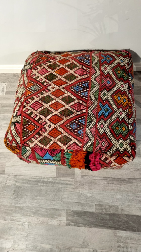 Image 1 of Kelim-Pouf im Vintage-Stil