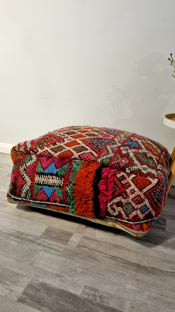 Image 1 of Kelim-Pouf im Vintage-Stil