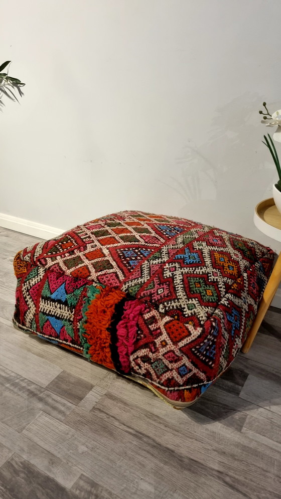 Image 1 of Kelim-Pouf im Vintage-Stil