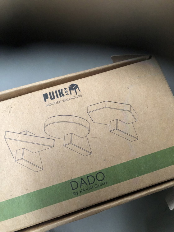 Image 1 of Tolle Kunst-Garderobenhaken aus Holz „Dado“ pro 3 Stück