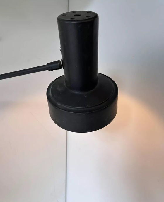 Image 1 of 2X Verstellbare Wandleuchten aus Metall Mattschwarz, Frankreich 1960