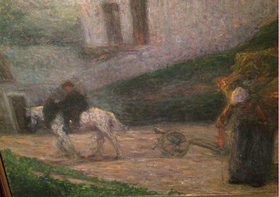 Image 1 of Gemälde Von Raymond Thibesart (1874-1968) Die Rückkehr Von den Feldern, 1904