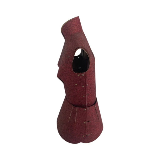 Antike - Frankreich - Ankleideform / Mannequin / Dressboy / Valet Stand - Größenverstellbar - Tischmodell - Burgunderrot