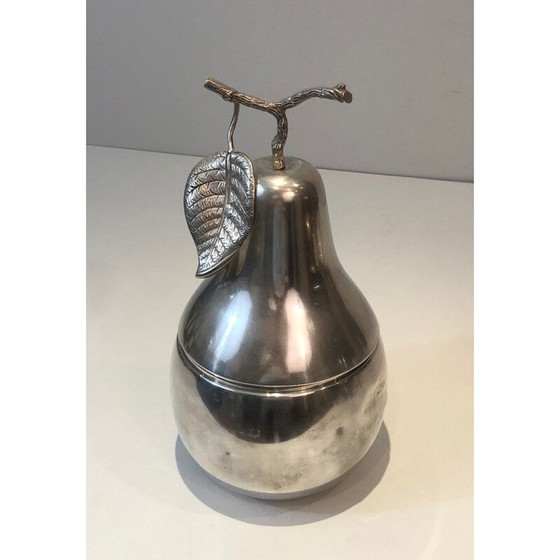 Image 1 of Versilberter und birnenförmiger Eiskübel aus Kunststoff von Teghini Firenze, 1970