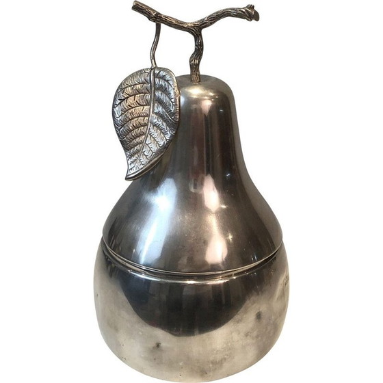 Image 1 of Versilberter und birnenförmiger Eiskübel aus Kunststoff von Teghini Firenze, 1970