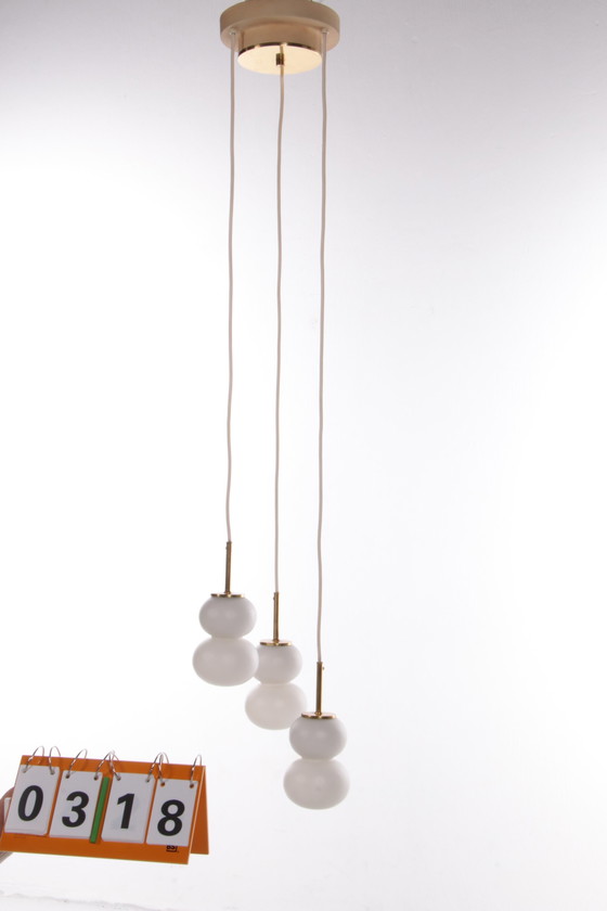 Image 1 of Doria Pendelleuchte Modell Kürbis Kaskade 1960 Deutschland