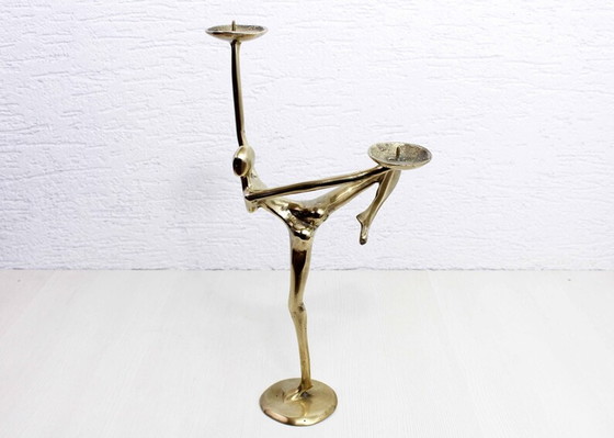 Image 1 of Modernistische Bronze oder Messing Kerzenleuchter 60s