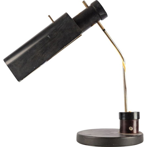 Schwarze Ostdeutsche Schreibtischlampe aus Metall, Deutschland 1960