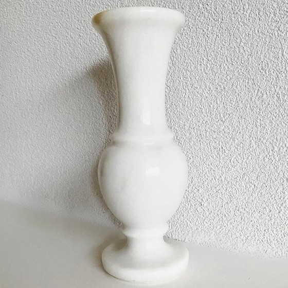 Image 1 of Vintage Vase weißer Marmor 20 cm