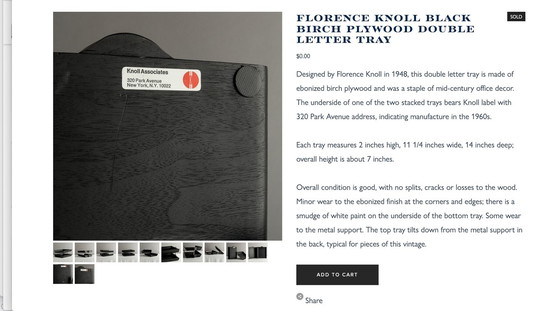 Image 1 of Schreibtisch Organizer von Florence Knoll Bassett für Knoll Inc. / Knoll International, 1960er 