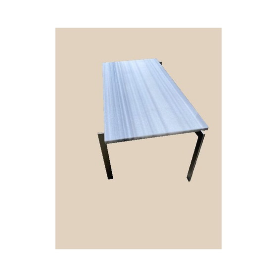 Image 1 of Vintage Couchtisch aus türkisfarbenem Marmor und gebürstetem Stahl, 1970