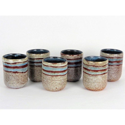 6-teiliger Satz Vintage-Keramik von Accolay, 1960