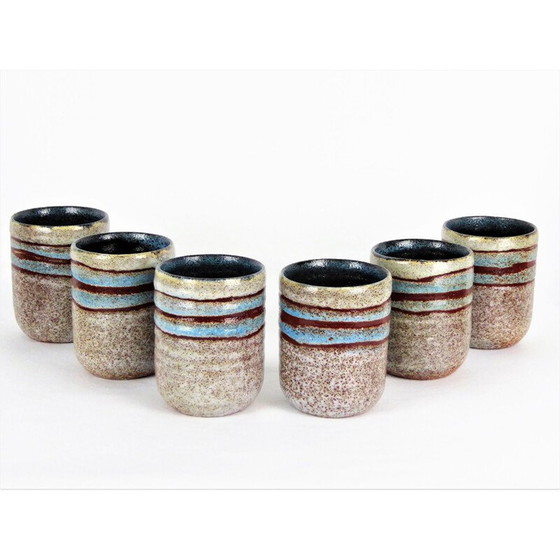 Image 1 of 6-teiliger Satz Vintage-Keramik von Accolay, 1960