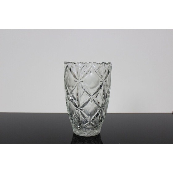 Image 1 of Vintage Vase aus reinem Glas aus Böhmen, Tschechoslowakei 1970