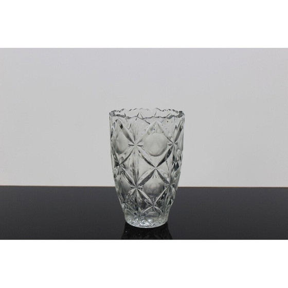 Image 1 of Vintage Vase aus reinem Glas aus Böhmen, Tschechoslowakei 1970