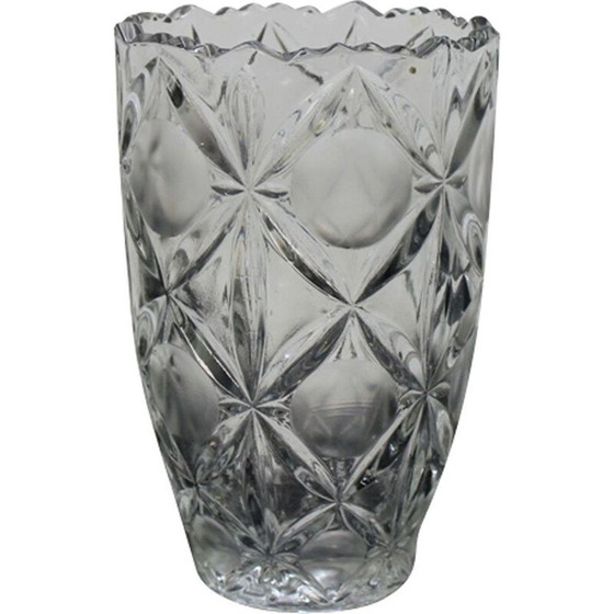 Image 1 of Vintage Vase aus reinem Glas aus Böhmen, Tschechoslowakei 1970