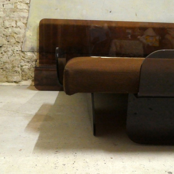 Image 1 of Vintage Bett Aus Rauchfarbenem Plexiglas, 1970
