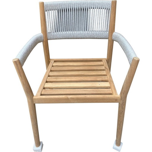 Vintage Dine Out Stuhl aus massivem Teakholz und handgefertigtem Seil von Rodolfo Dordoni für Cassina