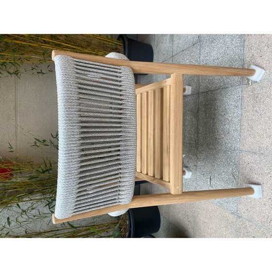 Image 1 of Vintage Dine Out Stuhl aus massivem Teakholz und handgefertigtem Seil von Rodolfo Dordoni für Cassina