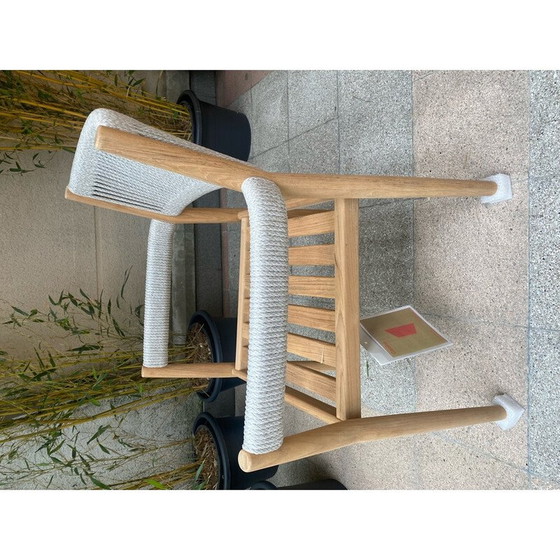 Image 1 of Vintage Dine Out Stuhl aus massivem Teakholz und handgefertigtem Seil von Rodolfo Dordoni für Cassina