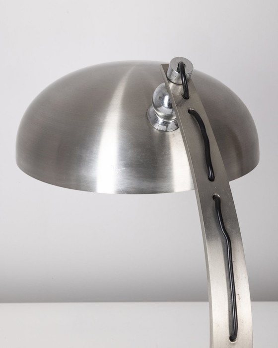 Image 1 of 1970S Ministerial Tischlampe aus verchromtem Metall Italienisches Design