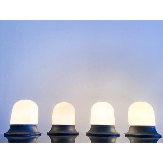 Image 1 of Artemide-Wandlampen aus Opalglas und Metall, 1970