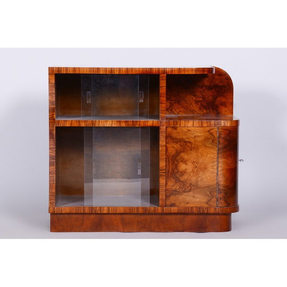 Image 1 of Vintage Art Deco Nussbaumschrank, Tschechien 1930er Jahre