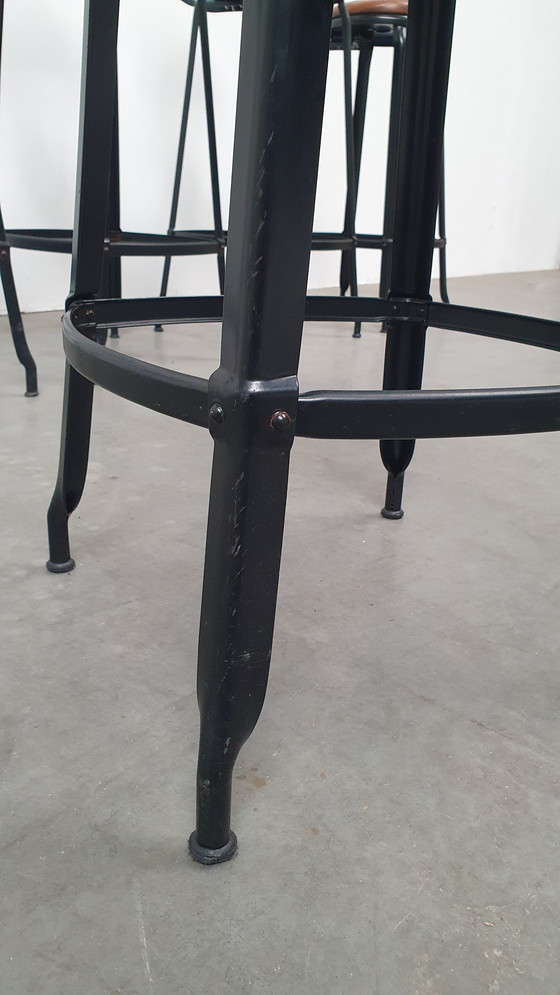 Image 1 of 6X Chaise Nicolle Französisch industrielle Metall-Design Barhocker