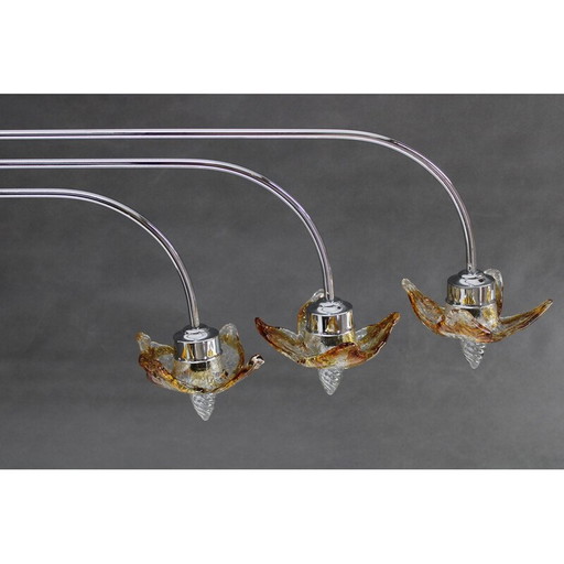 Vintage Stehleuchte mit Muranoglas, Italien 1980er