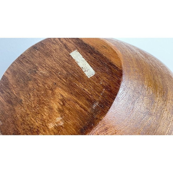 Image 1 of Vintage Salatschüssel und Besteck aus Teakholz