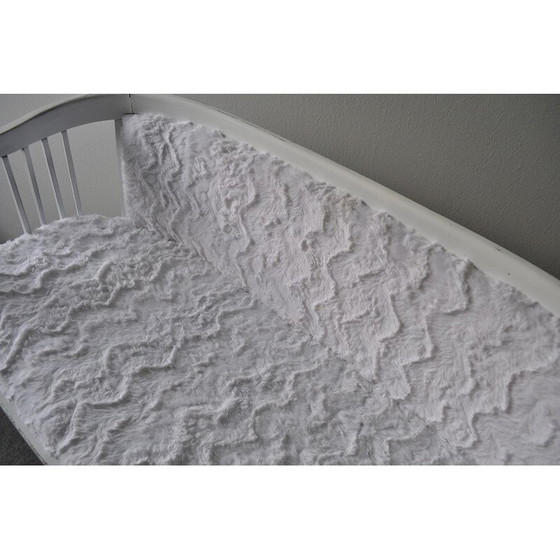 Image 1 of Vintage-Sofa aus Holz und Kunstfell, 1930