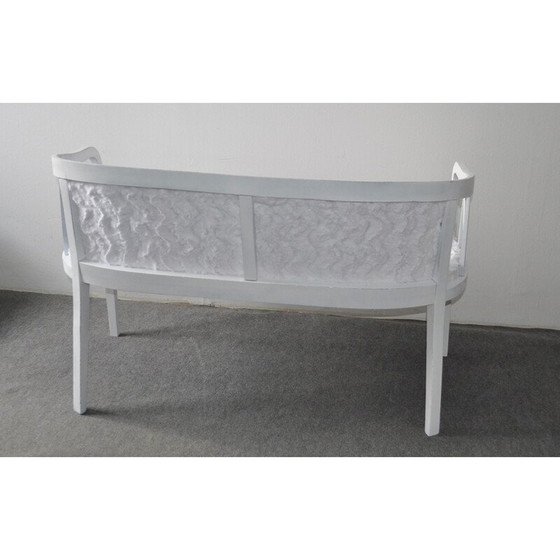 Image 1 of Vintage-Sofa aus Holz und Kunstfell, 1930