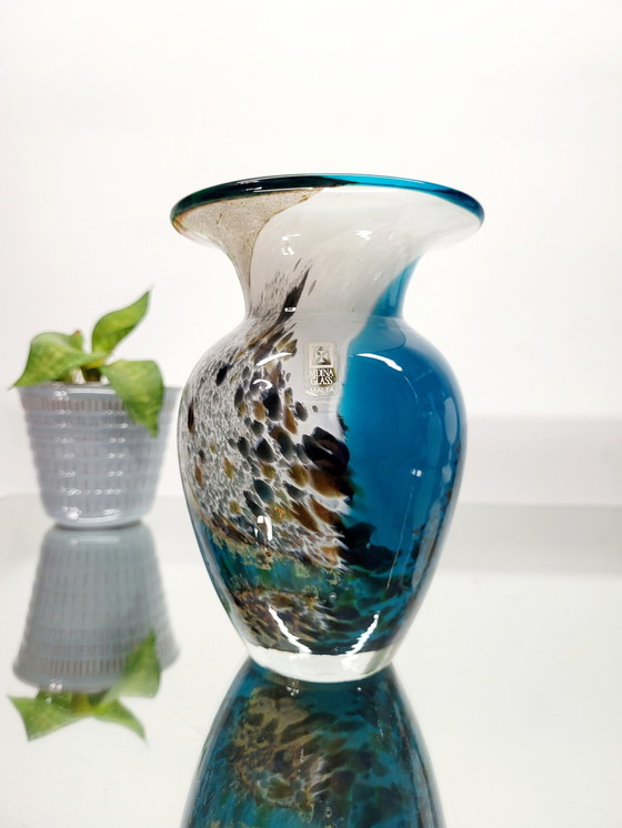 Image 1 of Mdina Glas-Kunstvase 1970er Jahre, Malta