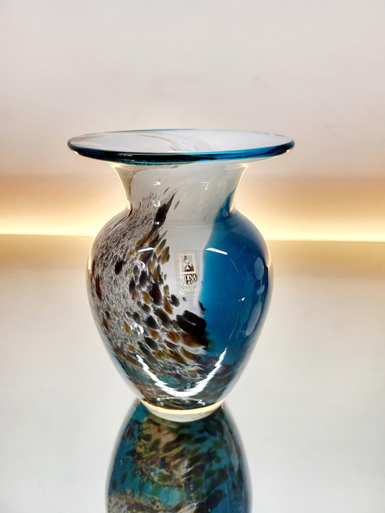 Image 1 of Mdina Glas-Kunstvase 1970er Jahre, Malta