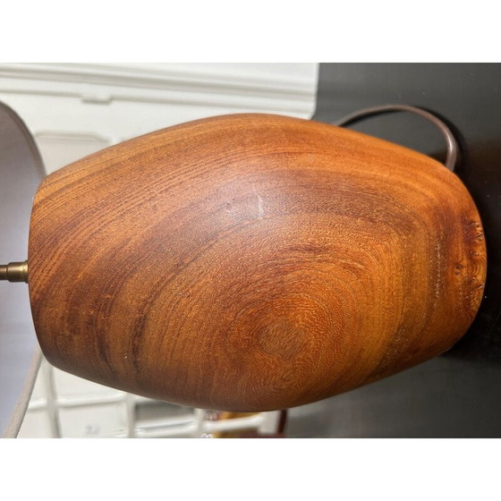 Image 1 of Vintage-Lampe aus massivem Teakholz, 1960