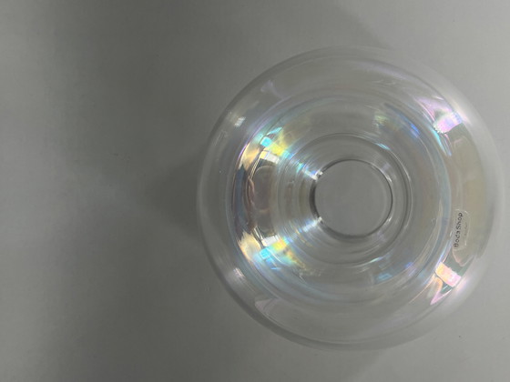 Image 1 of Kosta Boda Design, Schweden, Model Bubbles, Vintage, Kerzenhalter Teelichthalter, Vase, irisierend