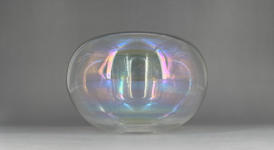 Image 1 of Kosta Boda Design, Schweden, Model Bubbles, Vintage, Kerzenhalter Teelichthalter, Vase, irisierend
